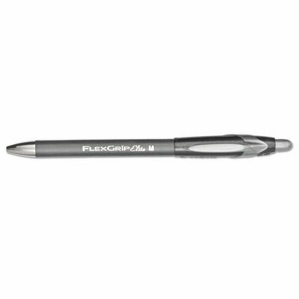 Sanford Paper Mate, FLEXGRIP ELITE RETRACTABLE BALLPOINT PEN, MEDIUM 1MM, BLACK INK/BARREL, DOZEN 85580